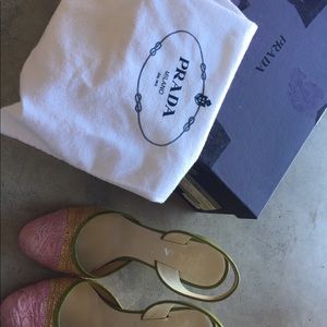 Prada slingback heels 35.5